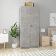 Wardrobe concrete grey 90 x 52 x 200 cm chipboard 800634 - Wardrobe