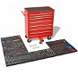 Workshop tool trolley with 1 125 tools red steel 142248 - Tool trolley
