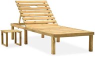 Záhradné ležadlo so stolíkom impregnované borovicové drevo 315395 - Záhradné lehátko