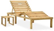 Záhradné ležadlo so stolíkom impregnované borovicové drevo 315397 - Záhradné lehátko