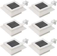 Garden solar lamp 6 pcs LED square 12 cm white - Garden Lighting