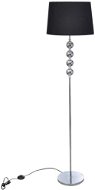 Floor lamp with high stand with 4 decorative balls, black - Garden Lighting