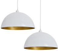 Ceiling lamp hemisphere 2 pcs with adjustable height white - Chandelier