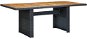 Záhradný stôl tmavosivý polyratan a masívne akáciové drevo 313310 - Záhradný stôl