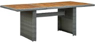 Záhradný stôl Záhradný stôl svetlosivý polyratan a masívne akáciové drevo 313312 - Zahradní stůl