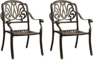 Záhradná stolička Záhradné stoličky 2 ks liaty hliník bronzové 315567 - Zahradní židle