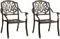 Záhradné stoličky 2 ks liaty hliník bronzové 315567 - Záhradná stolička