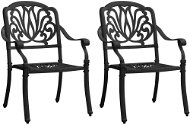 Zahradní židle 2 ks litý hliník černé 315568 - Zahradní židle