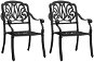 Zahradní židle 2 ks litý hliník černé 315568 - Zahradní židle