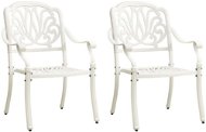 Zahradní židle 2 ks litý hliník bílé 315569 - Zahradní židle