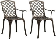 Zahradní židle 2 ks litý hliník bronzové 315570 - Zahradní židle