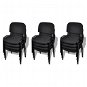 Stohovatelné kancelářské židle 12 ks textilní černé 274427 - Konferenční židle