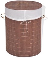 Bamboo laundry basket oval brown 245580 - Laundry Basket