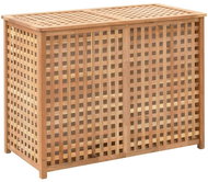 Laundry basket 87,5 x 46 x 67 cm solid walnut 247604 - Laundry Basket