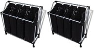 Laundry sorting baskets with bags 2 pcs black-grey 276041 - Laundry Basket