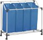 Laundry sorting basket with 4 bags blue steel 288332 - Laundry Basket