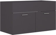 Cabinet under the washbasin grey 80 x 38,5 x 46 cm chipboard 804658 - Bathroom Cabinet