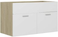 Cabinet under the washbasin white oak sonoma 80x38,5x46 cm chipboard 804661 - Bathroom Cabinet