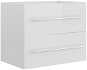 Skříňka pod umyvadlo bílá vysoký lesk 60x38,5x48 cm dřevotříska 804698 - Koupelnová skříňka