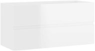 Kúpeľňová skrinka Skrinka pod umývadlo biela vysoký lesk 90 × 38,5 × 45 cm drevotrieska 804761 - Koupelnová skříňka