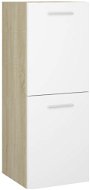 Kúpeľňová skrinka biela dub sonoma 30 × 30 × 80 cm drevotrieska 804993 - Kúpeľňová skrinka