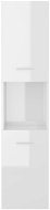 Bathroom cabinet white high gloss 30x30x130 cm chipboard 805003 - Bathroom Cabinet
