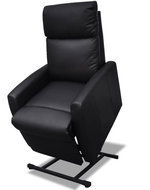 Polohovací TV křeslo černé umělá kůže 244299 - Křeslo