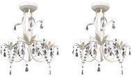 Crystal chandeliers 2 pcs elegant white 278738 - Chandelier