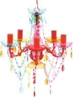 Multicoloured classic crystal chandelier for 5 bulbs - Chandelier