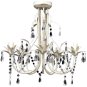 Elegant white crystal chandelier for five bulbs - Chandelier
