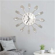 Wall clock with forks and spoons silver 31 cm aluminium 325162 - Wall Clock