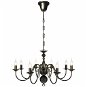 Patinated black metal chandelier for 8 E14 bulbs - Chandelier