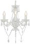 Chandelier with beads white round 3 x E14 - Chandelier