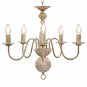 Chandelier with patina white 5 x bulb E14 - Chandelier