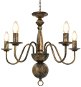Chandelier with patina black 5 x bulb E14 - Chandelier