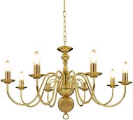 Golden chandelier 8 x bulbs E14 - Chandelier