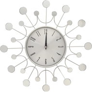 Wall clock silver 40 cm metal 325165 - Wall Clock