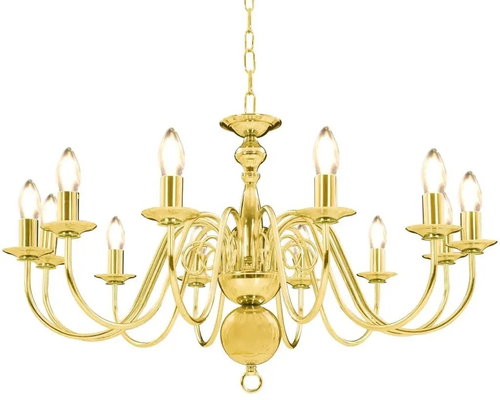 Chandelier gold 12 x bulbs E14 - Chandelier - Main image