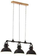 Industrial iron and solid mangrove chandelier black E27 - Chandelier
