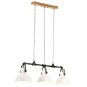 Industrial hanging chandelier iron and solid mangrove white E27 - Chandelier