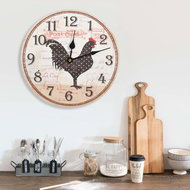 Wall clock with hen multicoloured 30 cm MDF 325175 - Wall Clock