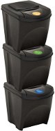 Stackable waste bins 3 pcs anthracite 75 l 316184 - Rubbish Bin