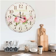 Vintage nástenné hodiny kvet 60 cm 325177 - Nástenné hodiny