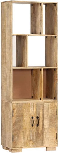 Bookshelf 60 x 35 x 180cm Solid Mangrove Wood 247481 - Shelf - Main image