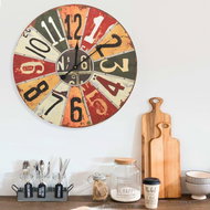 Wall clock multicoloured 60 cm MDF 325182 - Wall Clock