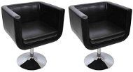 Barové stoličky 2 ks, umelá koža, čierne 160440 - Barová stolička