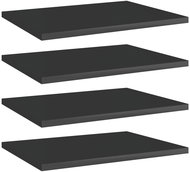 Additional shelves 4 pcs black high gloss 40x30x1,5 cm chipboard 805166 - Shelf