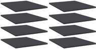 Přídavné police 8 ks šedé 40 x 50 x 1,5 cm dřevotříska 805191 - Police
