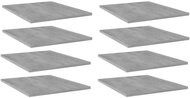 Přídavné police 8 ks betonově šedé 40 x 50 x 1,5 cm dřevotříska 805195 - Police