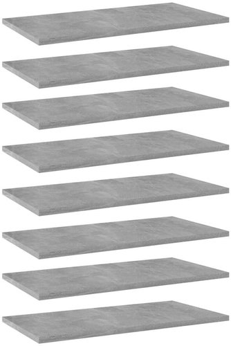 Additional shelves 8 pcs concrete grey 60 x 30 x 1,5 cm chipboard 805243 - Shelf - Main image